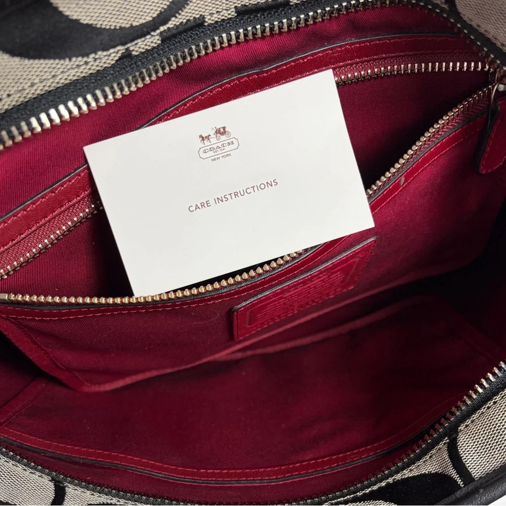 Coach OP Art Stripe Hobo/Shoulder Bag  Excellent Preowned - Picture 10 of 10